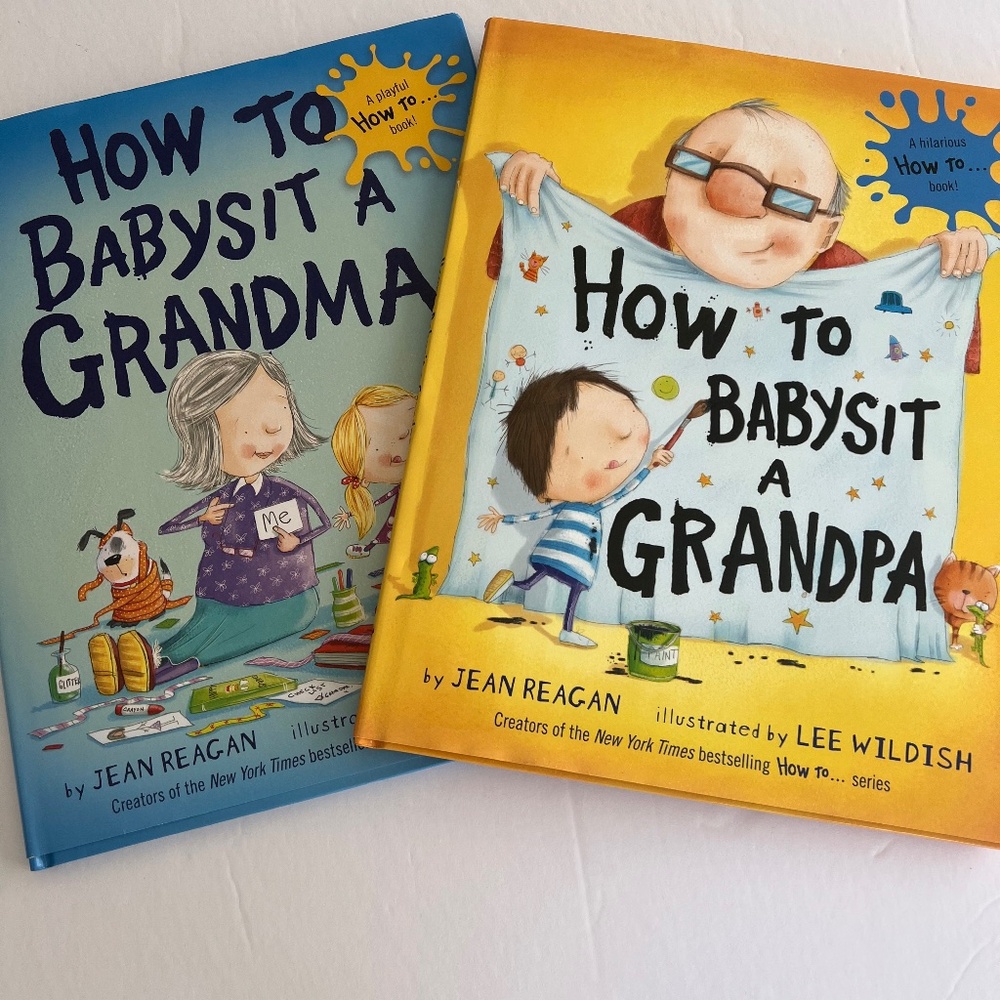 2 Hardcover Cover Books How to Babysit a Grandma & Grandpa